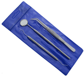 Untersuchung Set aus 4 Instrumente, Sonden Mundspiegel /griff / Pinzette