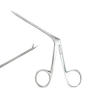 Dismountable Ear Polypus Forcep, Extra delicate, Shaft Length 8cm, 0.4 x 7mm Point