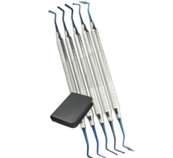 Set aus 5 Dental Restorative Komposit instrumente Filling Titanium Coated Blue