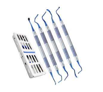 Set of 5 Lift Implantat Heber Currette,Tunneler Instrument Raspatorium Dental