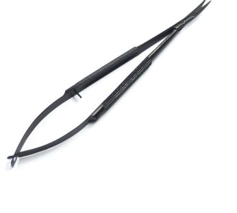 Castroviejo Scissor Black Coated,Length = 14cm. Straight