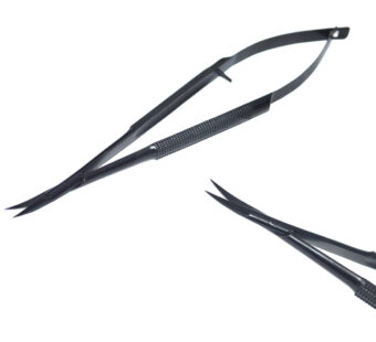 Castroviejo Scissor Black Coated, Length = 14cm, Curved