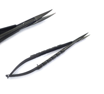 Castroviejo Scissor Black Coated, Length = 15.5cm, Straight