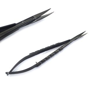 Castroviejo Scissor Black Coated,Length = 15.5cm, Straight