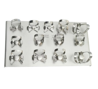Rubber Dam Clamps Tray , With 13 Clamps