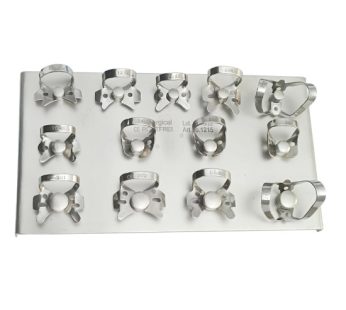 Rubber Dam Clamps Tray , With 13 Clamps